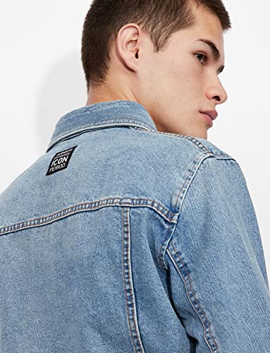 Image of Armani Exchange Men's Denim Icon Logo Jacket