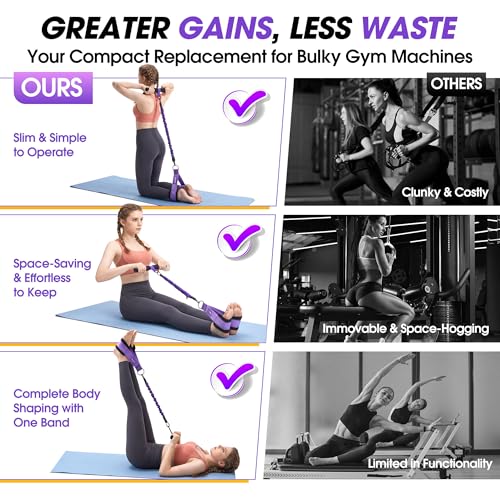 Image of Upgraded Pedal Resistance Band with Handle, 3-Tube Adjustable for Workout