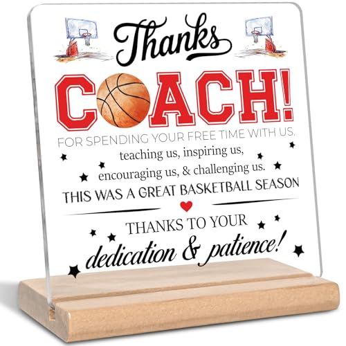 Thank You Gifts for Basketball Coach，Thanks Coach! Acrylic Plaque Sign,...