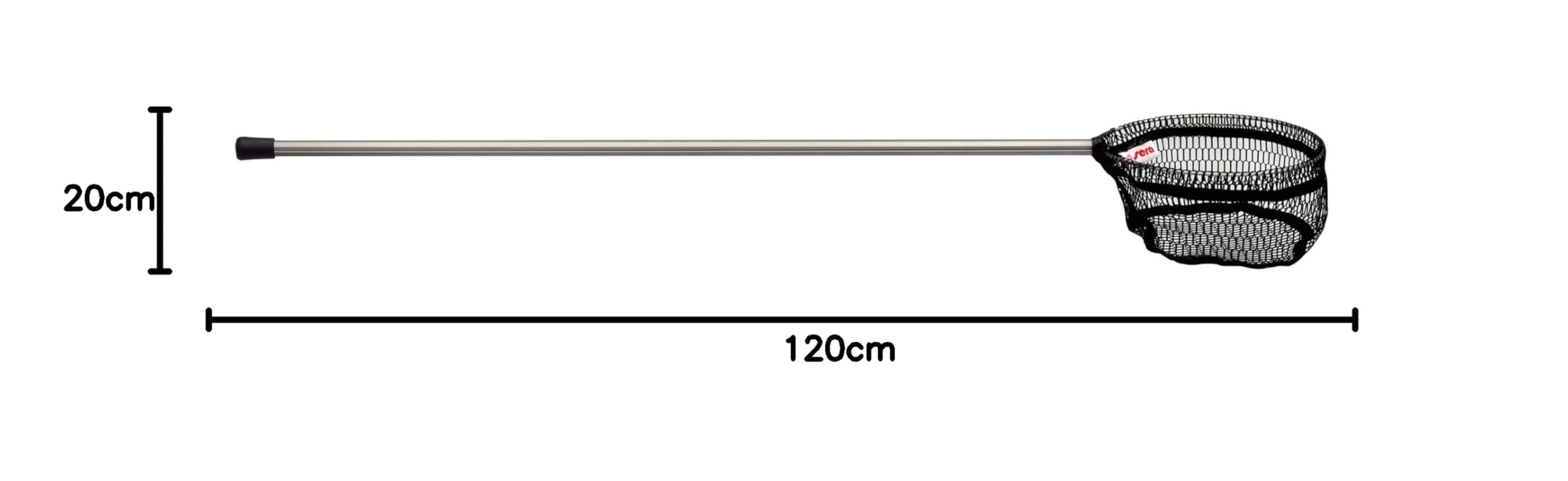 Sera Pond Red para Estanque pequeña - para Peces de Estanque | coger los Peces pequeños de Forma Segura | ø de la Red 20 cm | Largo 120 cm