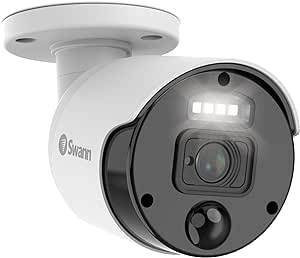 Swann NVR Add-On Security Camera for Wired PoE NVR CCTV Recorders, 4K Ultra HD Video, Indoor/Outdoor Surveillance, Sensor Lights, Color Night Vision, Heat & Motion Detection, 875WLB asin的图片