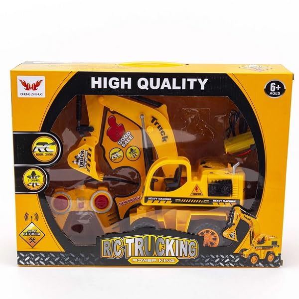 Reachargable RC Remote Control Multifunction, Speed Power Engineering Excavator Crane, Toy Set for Kids to play