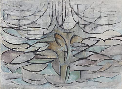 Impression d'art mural l'arbre fruitier en fleurs Piet Mondrian affiche de qualité 60x90