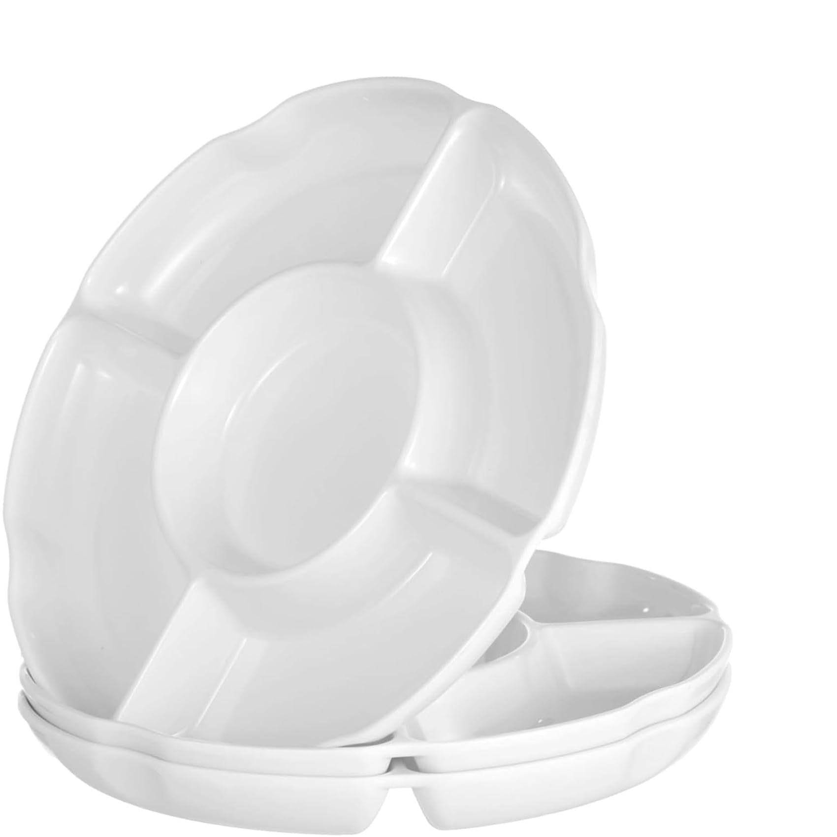 Plateau de service divisé Homaisson lot de 3 assiettes à compartiments 33 cm