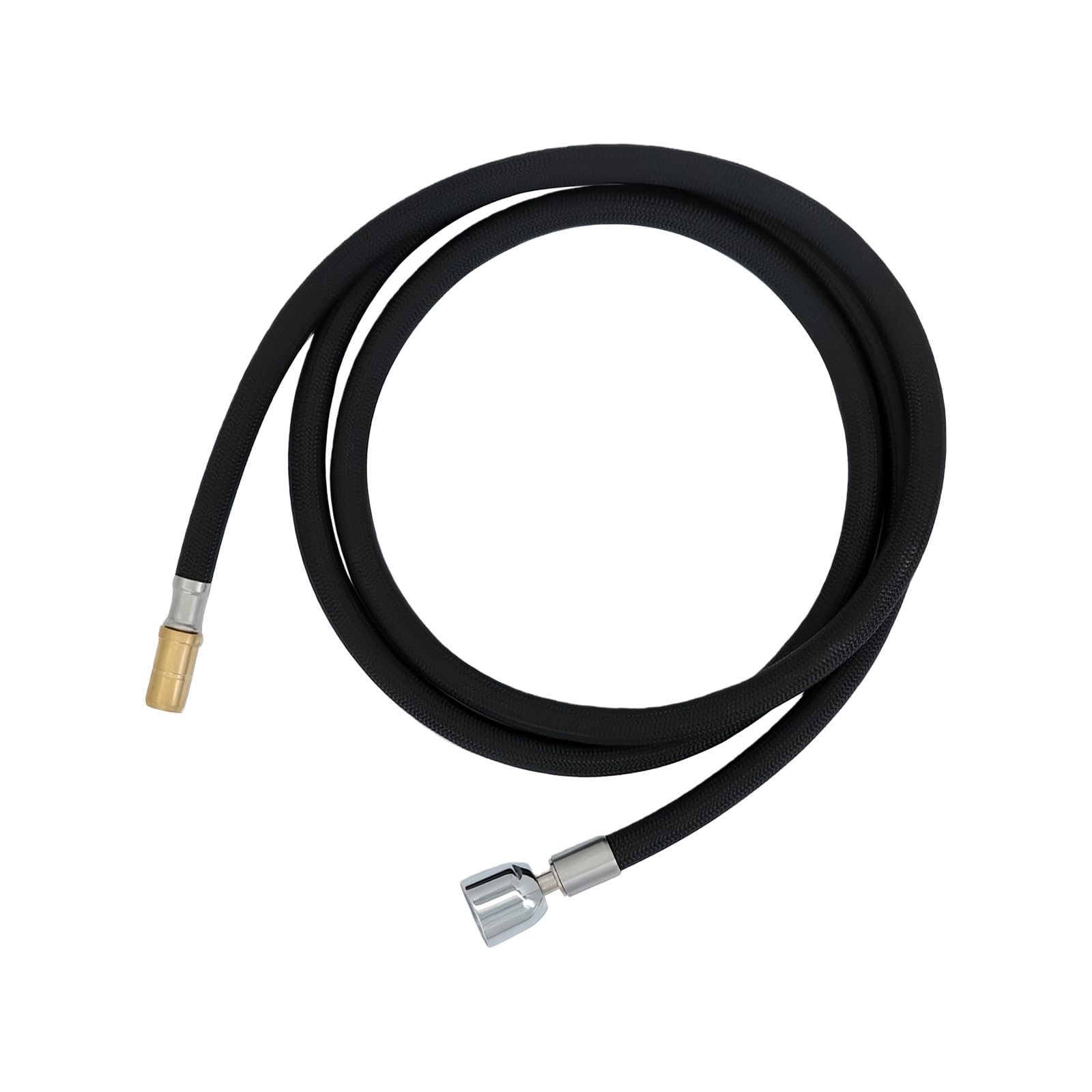 Msioytog Multicolor Extra Long 67-Inch Copper Faucet Hose, Nylon Tubing With Quick Fittings, Leakproof Replacement For Kitchen & Bath Replacement Hose Shower