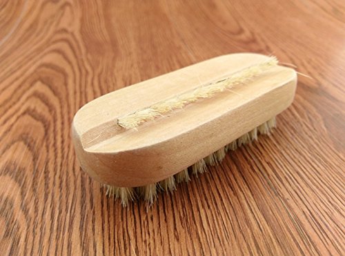 Anhua® 2Pcs Hand Food Washing Fingernail Nail Brush Bristle & Spa Oil Massage Brush, Wood Handle & Natural Bristle Manicure Brush #TOP5