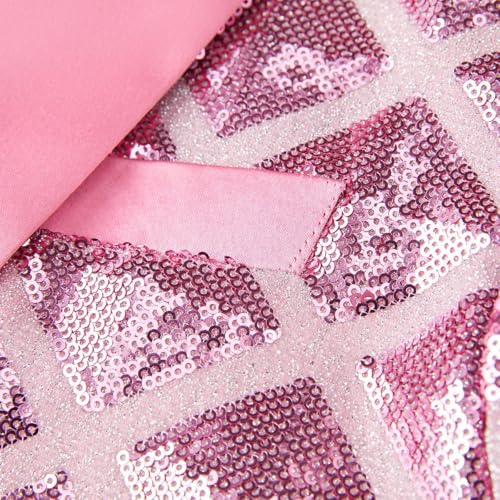 Men's Shiny Sequins Blazer Jacket Shawl Lapels One Button Slim Fit Tuxedos for Dinner,Prom,Disco,Wedding3