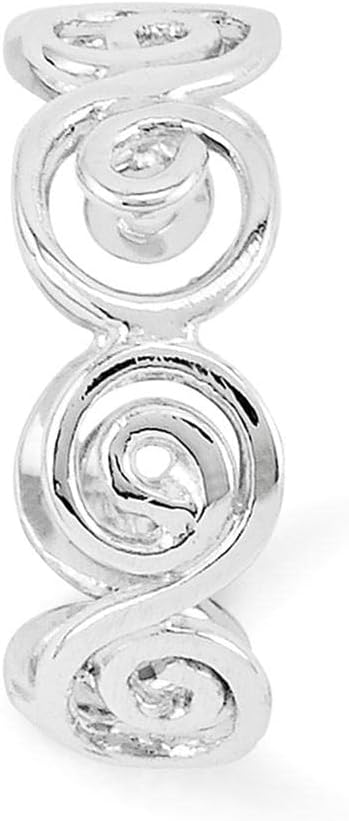 14k White Gold Swirl Toe Ring