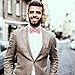 DonDon Pajarita Hombre elegante con gancho con nudo y ajustable color rosa