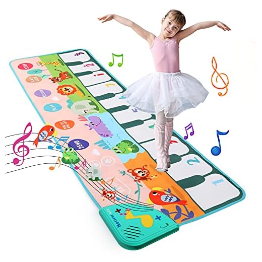 LEADSTAR Alfombra Musical con 8 Animales Sonidos,Juguetes Niños 2 3 4 5 Años,Alfombra de Piano de Teclado para Bebé,Educativo Juguete Regalo para Niños Niño Niña