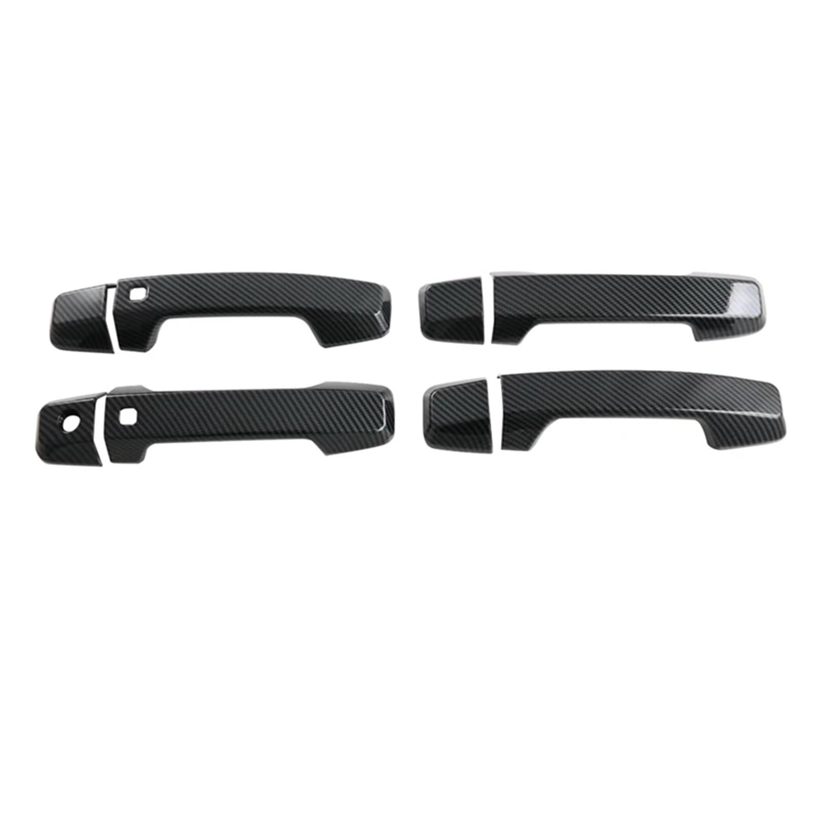 OUVECR for for Triton L200 2024 Carbon Fiber Car Door Handle Cover Trim Exterior Accessories Car Outer Door Handle