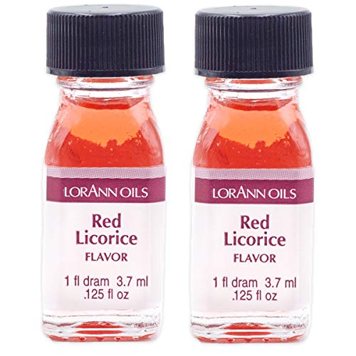 LorAnn Red Licorice SS Flavor, 1 dram bottle (.0125 fl oz - 3.7ml - 1 teaspoon) - 2 Pack