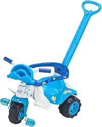 Magic Toys Triciclo Infantil Motoca Empurrador Raibow Azul