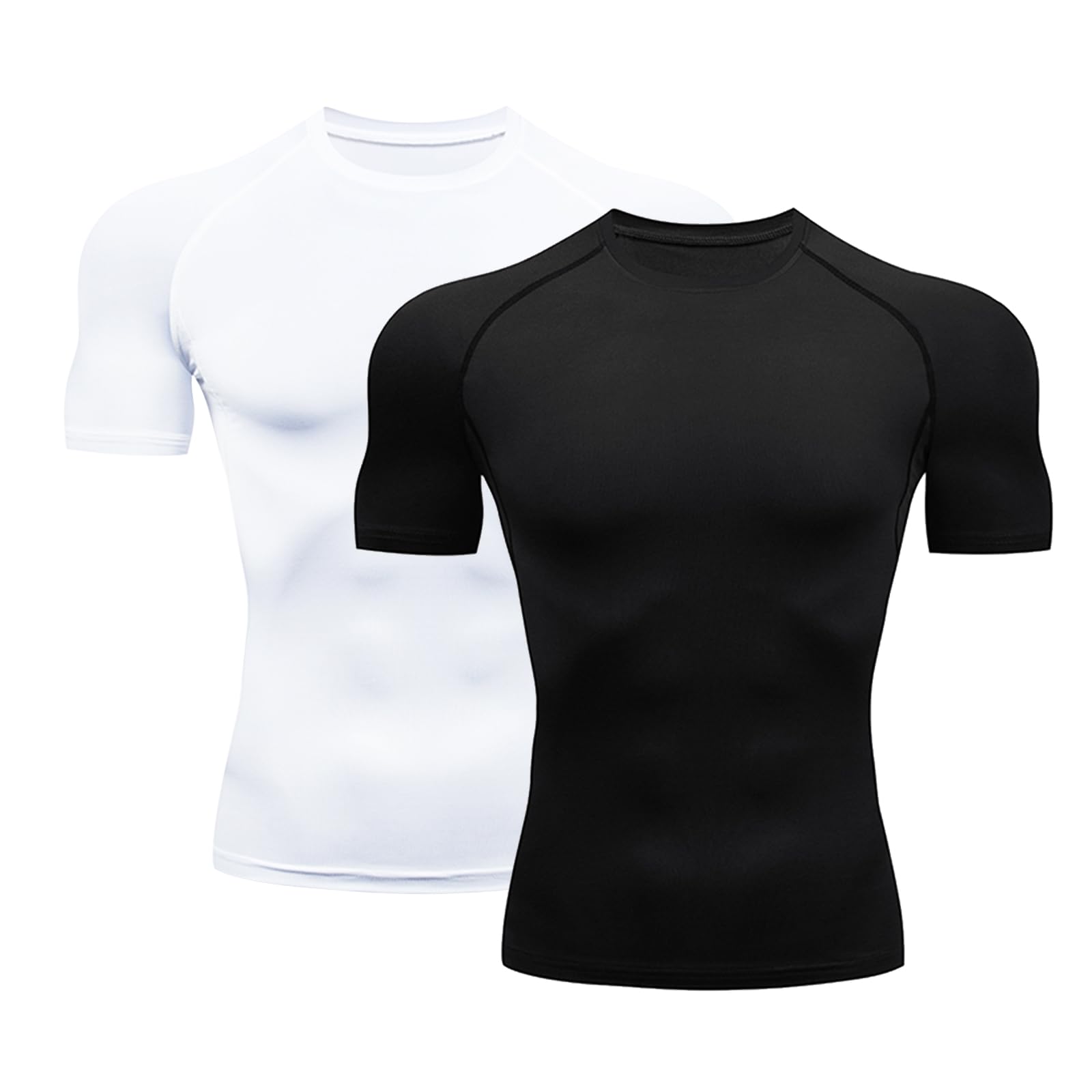 HYCOPROTMen's Compression Shirts Short Sleeve Compression Top Athletic Workout T-Shirt Quick Dry Sports Baselayer Running Undershirts Tops