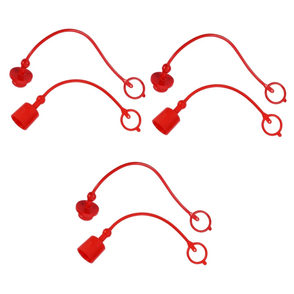 Mobestech 6juegos Conectores Hidráulicos Con Tapones De Polvo De Cubiertas Para Acopladores Protección Eficaz y Práctica Para Mangueras y Conexiones Hidráulicas