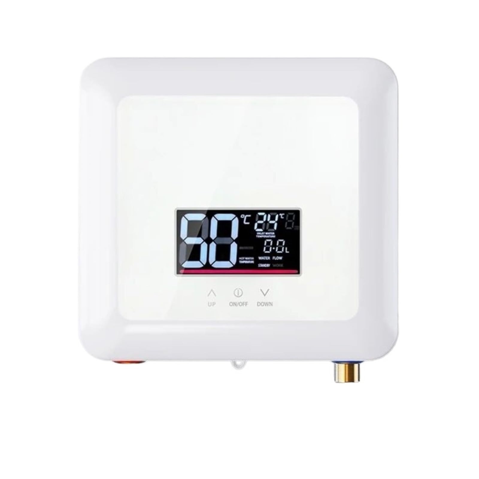 Mooilko Bianco Electric Water Heater Constant Temperature With Widescreen Instant Tankless Water Heater Quick Shower Easy To Use(5500W,)