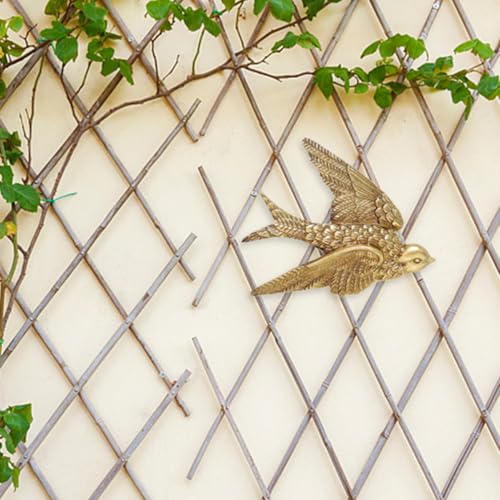 Oiseau en résine or déco murale pour sublimer un mur vide et sans vie - 6