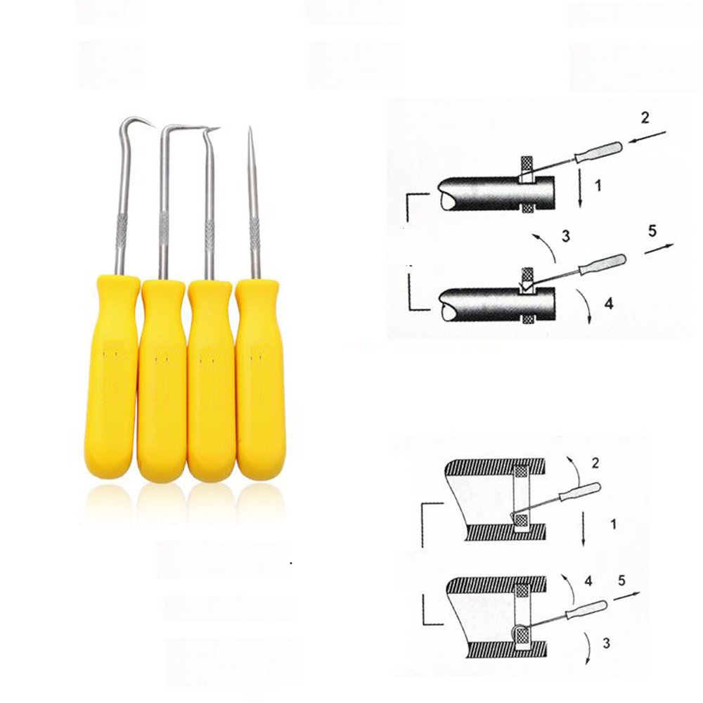 Kit 9 Pezzi Per Riparazione Auto - Ganci O-Ring In Acciaio Inox, Estrattori Guarnizioni - Foto 5