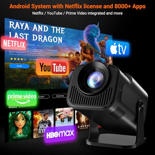 Mini vidéoprojecteur Android 1080P WiFi pour cinéma maison compact