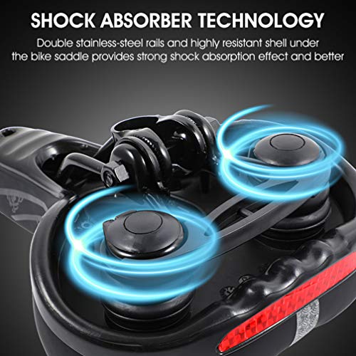 BESPORTBLE Reflexivo Bicicleta Sela Assento Da Bicicleta Acolchoada Conforto Respirável Almofada Do