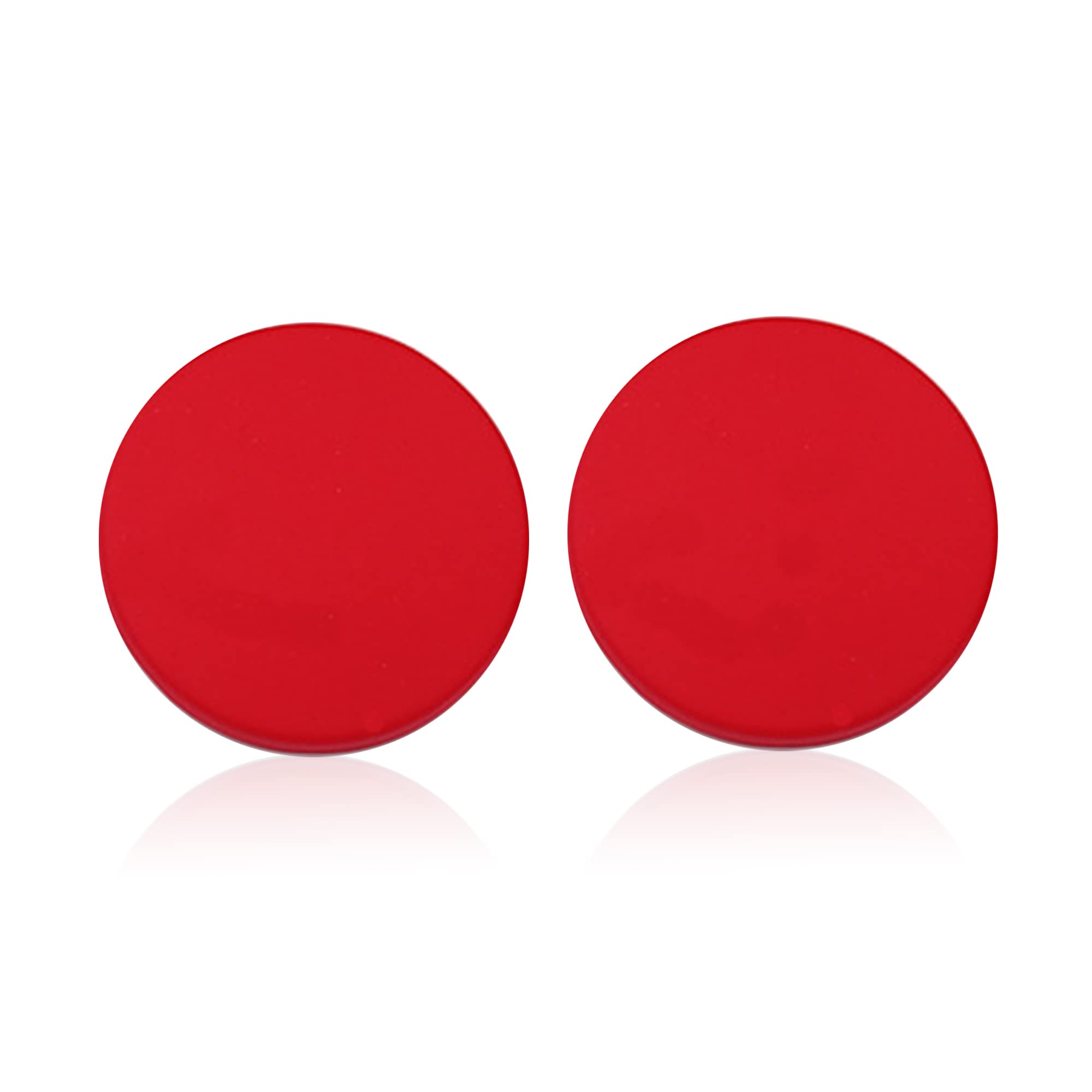 AishgjiaBig Round Circle Acrylic Resin Stud Earrings for Women Cute Candy Color Statement Neon Geometric Colorful Button Disc Stud Earrings Fashion Jewelry 80s