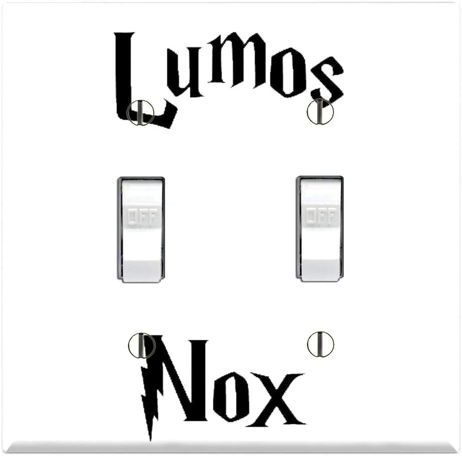Graphics Wallplates - Lumos Nox White - Double Toggle Wall Plate Cover