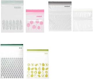 IKEAバッグ種類:人気アイテムから機能性まで徹底解説 14 Ikea Reusable ISTAD Set of 3  Eastard Plastic Bags, Zippers, 1 Small Box 0.4 L x 30 Bags, 1 L x 30 Bags, 1 Medium Box 25 x 1.2 L, 2.5 L x 25 Pieces, 1 Large Box 4.5 L x 15 Pieces, 15 x 6L
