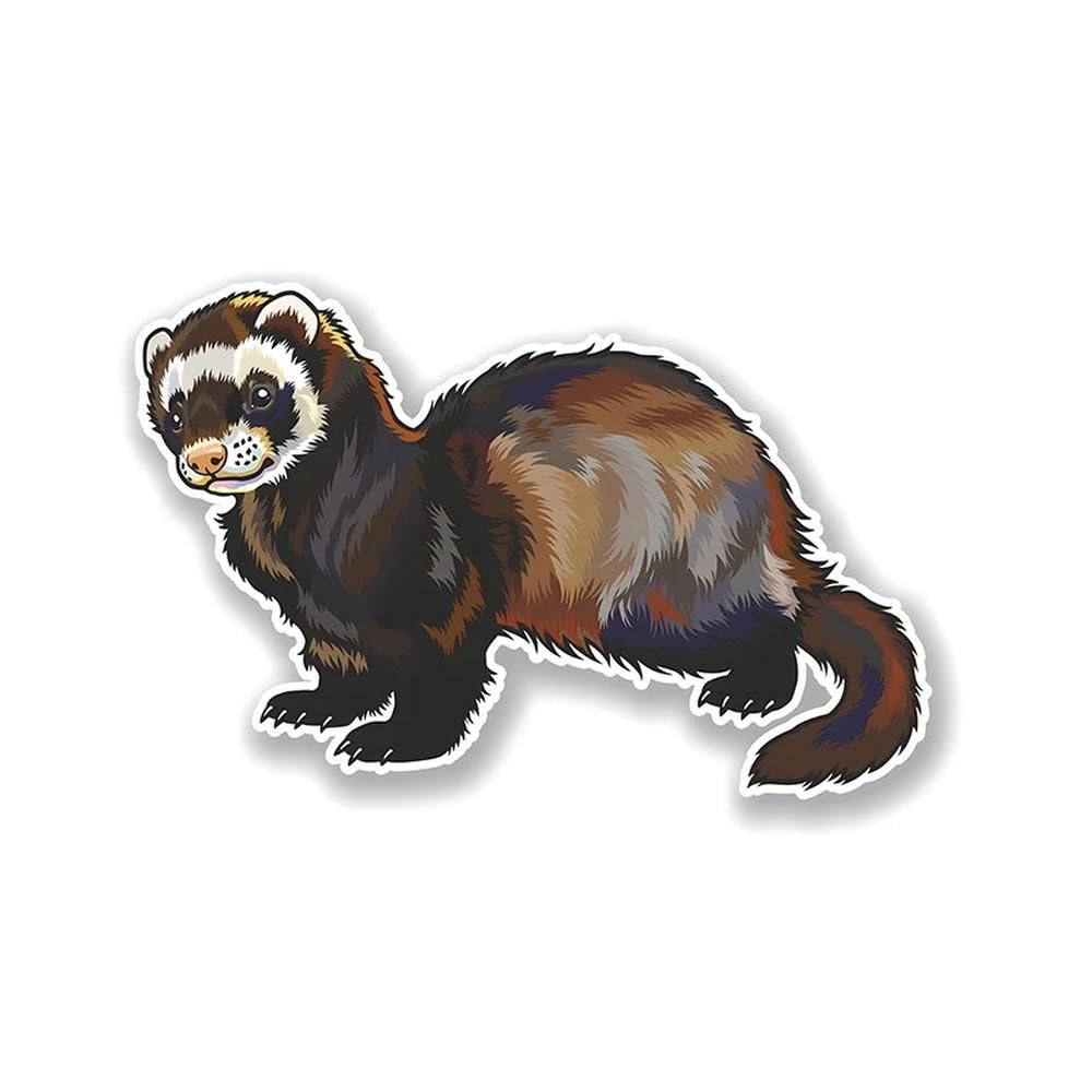 Animation Ferret Car Stickers Scratch Covering Self Adhesive Waterproof Decal