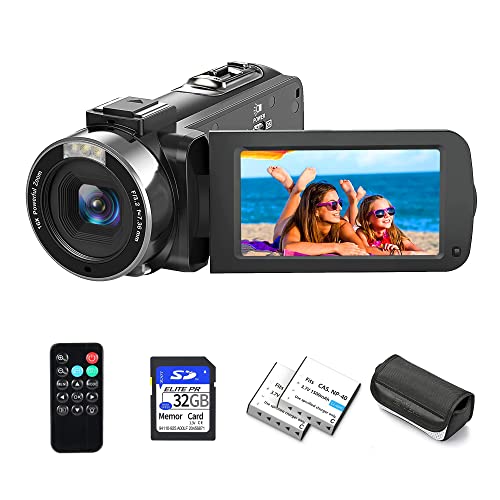 Heegomn 4K Video Camera Camcorder Ultra Hd 4K 48Mp Youtube Vlogging Camera Recorder With 3.0" Ips Touch Screen,Ir Night Vision 18X Digital Zoom #TOP20