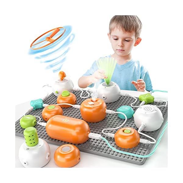 SNAEN Science Circuit Circuit for Kids DIY Electronic Toy 100+ Projects, 30 Circuit Parts, Science Game for Boys Girls, Educational Toys for Kids 3+