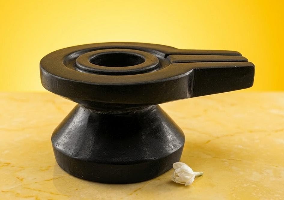 Original Narmada Stone Black 3 Inch Jaladhari, Yoni Base, Lingam Holder, Panapitham Shivling Base Pitha Stand for Home-image-47