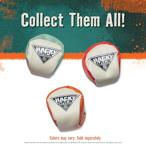 Image of The Original Hacky Sack Footbag Core 70s, 80's Toys - Material Bag - Hacky Ball, Foot Bag Kick Sack, Indoor and Outdoor Toys for Kids and Adults - Hacking a Sack, Kids Toys, Ages 8+
