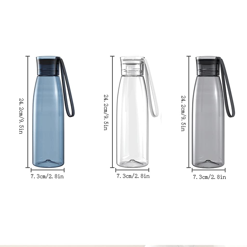 BPA -Frree-Wasserflasche für Büros und Fitnessstudios breiter Mund leicht, um Wiederverwendbare Wasserflasche mit großer Kapazität zu tragen (Color : Grau)
