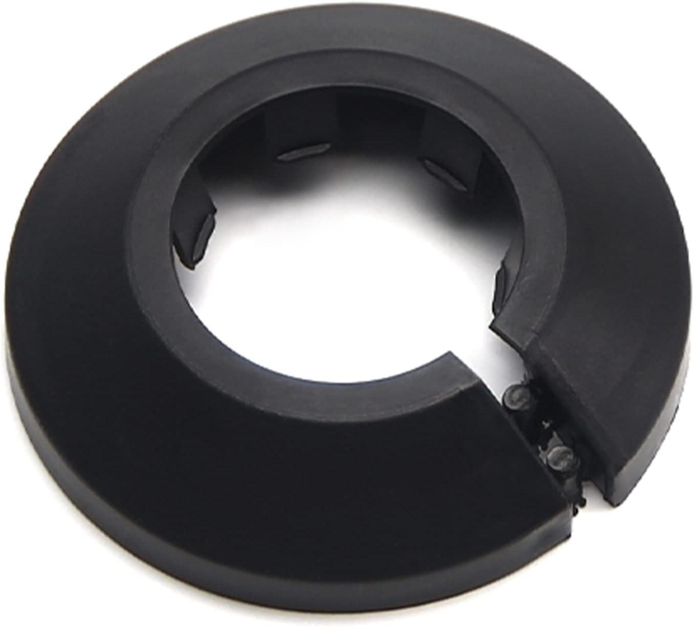 MroMax Fit 0.98" Outer Diameter Flange Water Pipe Cover Decoration Black Pipe Cover Radiator PP Plastic 25mm Escutcheon Collar for Wall Pipe Tube Decoration 1Pc