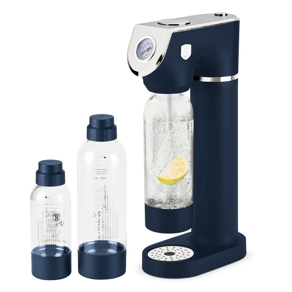 Berlinger Haus SODABAR saturator na wodę + 2 butelki Deep Sea Collection – 2 l – niebieski