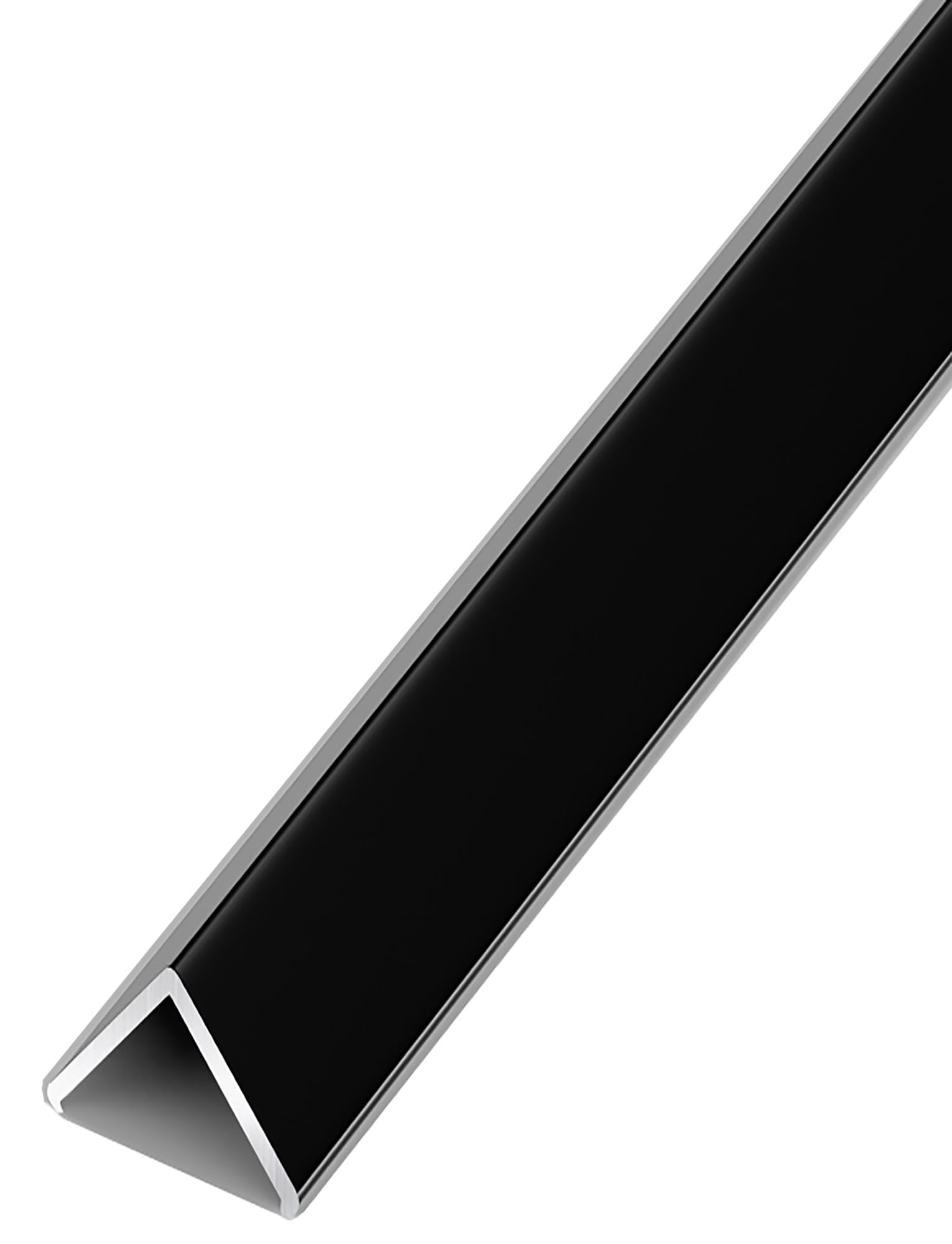 Zagęszczony ochraniacz narożników ze stopu aluminium - samoprzylepny narożnik ścienny bez dziurkowania do domu i biura(Black,100cm)