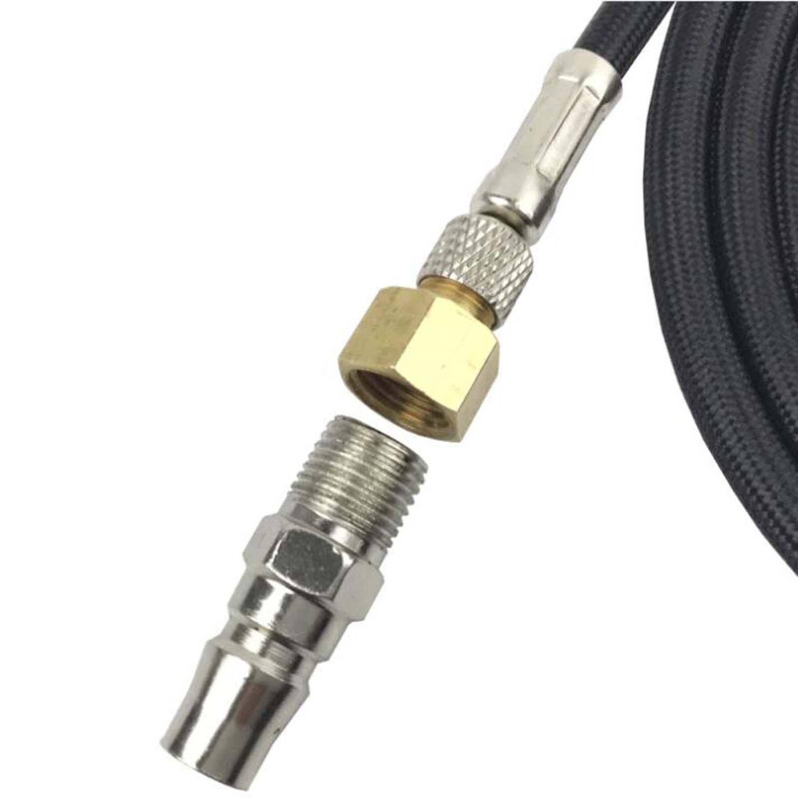 Tuyau Aérographe 1.8 M Avec Raccord Mâle G1/4 - Déconnecteur Rapide - Pour Pistolet Pulvérisateur Professionnel