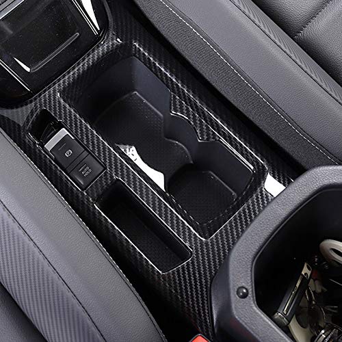 para T-Roc T Roc 2017-2022 Cup Holder Molduras Interiores de Plástico ABS Interior del Automóvil 1 Piezas (Color de fibra de carbono)