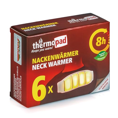 THERMOPAD Nackenwärmer DAS ORIGINAL: 6x Wärmepflaster für 8 Stunden Wärme I Sofort einsatzbereite Wärmeauflage mit extra warmen Heatpads Heizkissen als Schulterwärmer oder Nierenwärmer