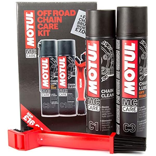 Motul Czyszczenie łańcucha środek czyszczący zestaw szczotek do motocykli terenowych