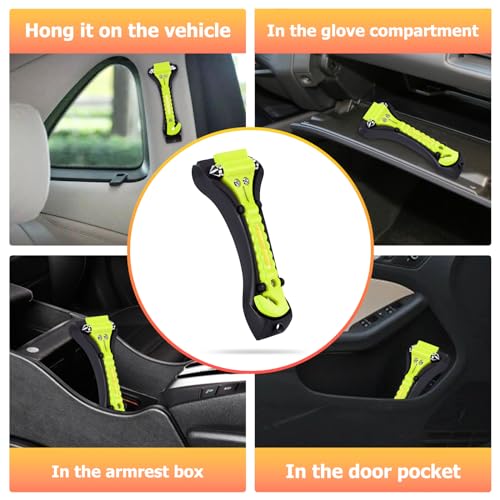 Image of MOTORBUDDY 2-Pack Car Safety Hammer Seatbelt Cutter,Auto Emengency Escape Tool with Windows Glass Breaker, Escape Tool for Car Accidents,Grow in The Dark