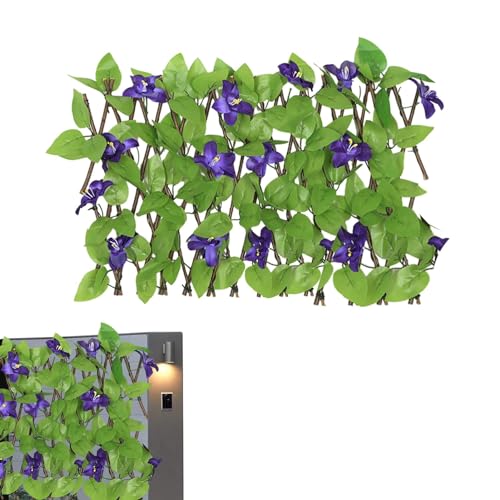 SVCEQZE Valla expandible,Paneles de celosía,Panel de Valla de celosía de Sauce - Soporte para Plantas, Valla Decorativa de Enrejado de Pared para escaleras, decoración del hogar