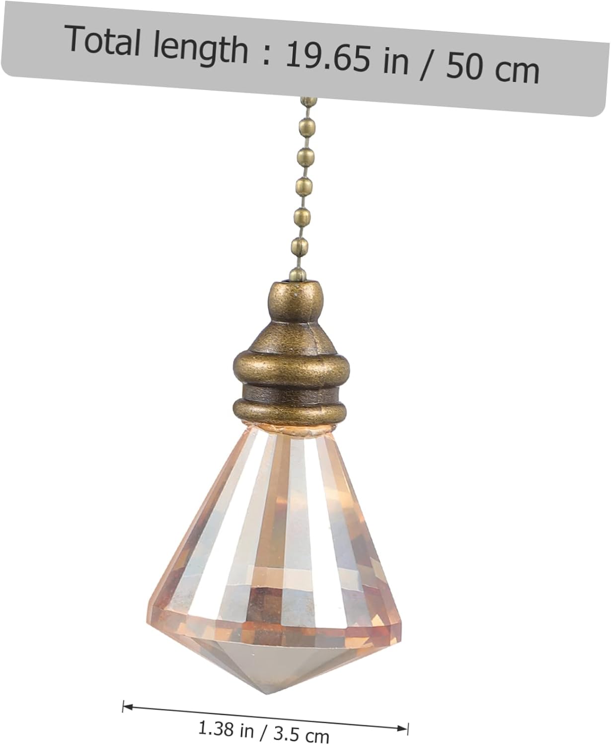 Ceiling Fan Pendant Decorative Fan Pulls Ceiling Fan Pull Crystal Ceiling Lamp Chains Crystal Pendant Chain Ceiling Light Pull Chain Gem European Style Wrought Iron