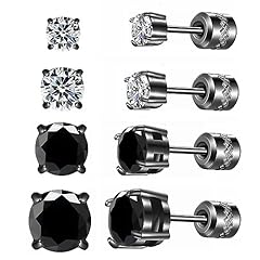 Silver/Black CZ 3-6mm