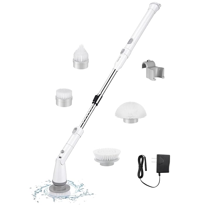 Buy Electric Spin Scrubber,360 Power Scrubber with Long Extendable
