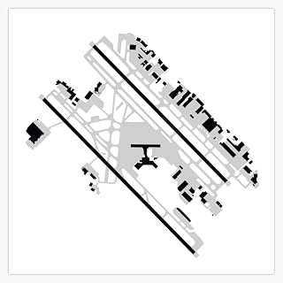 Dallas Love Field Diagram Magnetic Reusable Bumper Vinyl Sticker 5"
