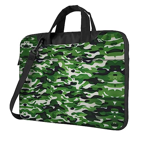 Sac ordinateur 15.6 pouces vert avec grand compartiment de rangement et imprimé football