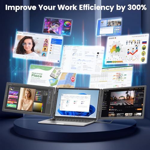 Image of Teamgee 15.6 inch Laptop Screen Extender with Power Bank 15.6 inch Laptop Screen Extender 120% sRGB