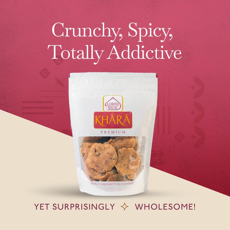 Almond House Masala Chekkalu | Premium Snacks | South Indian Snack | Healthy Snack | No artificial colours | No Preservatives | No Maida | Tea Time Snacks | Ready To Eat | Pack of 2-200g each 1
