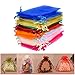 Produktbild QLOUNI 100 Stück Organzasäckchen 10 x 15 cm Organzabeutel 10 farbige Geschenk Schmuckbeutel Beutel für die Verpackung von Geschenken